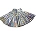 Pinda Sexy Summer Women High Waist Silver Flare Skater Skirt (M)