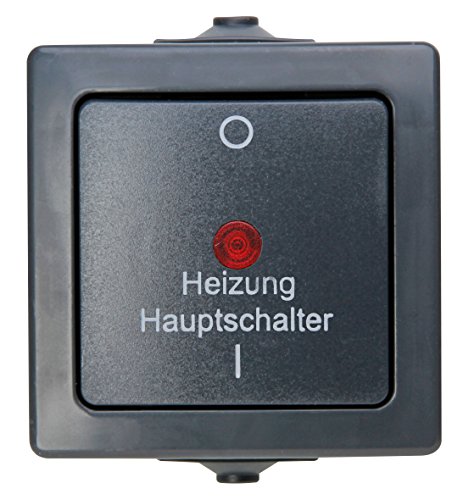 Kopp Nautic Heizungshauptschalter, Aufputz, für Feuchtraum, 250V (10A), IP44, 565315003, anthrazit
