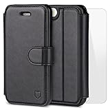 TANNC iPhone 5S Case iPhone SE Case [Screen Protector Included] Leather Wallet Flip Case [Layered Dandy] - [Card Slot][Flip][Wallet] - For Apple iPhone 5S / SE Devices - Black