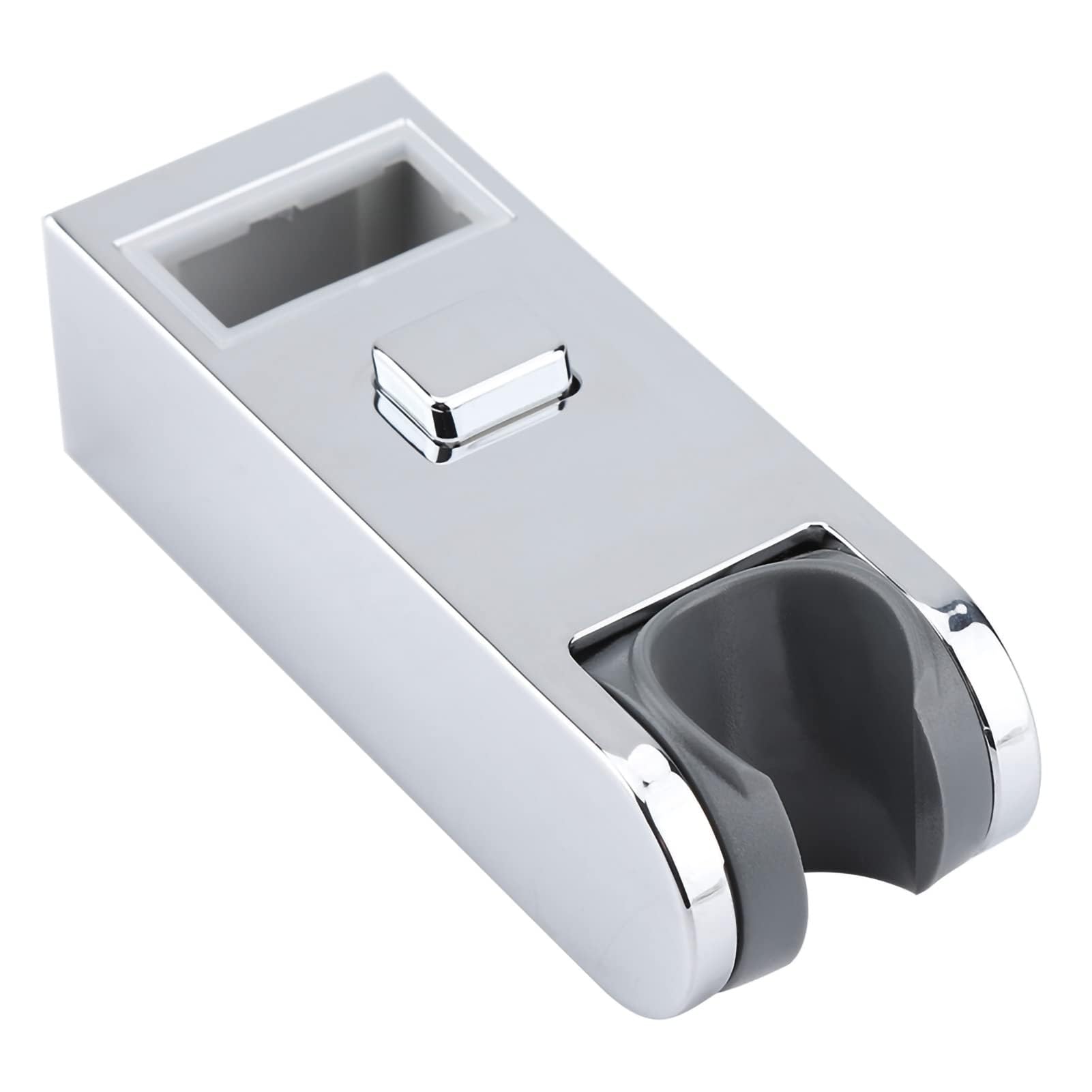 LiebeWH Adjustable Shower Head Holder Hand Shower Slide Bracket Square Height Shower Slider Bar Chrome for Bathroom