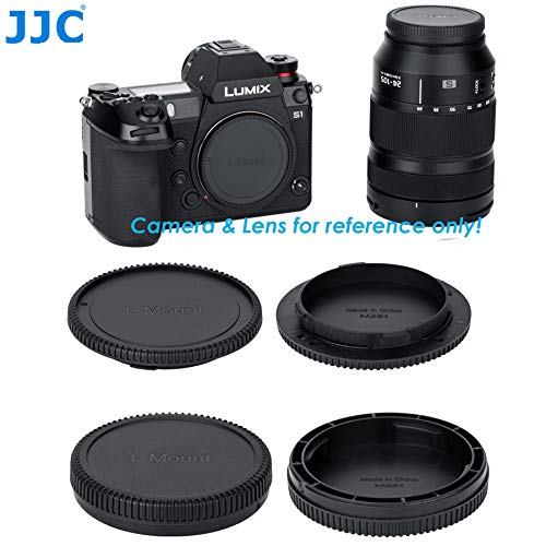(2 Packs) JJC Leica L Mount Body Cap, Leica L Rear Lens Cap, Leica L Rear Cap, Leica L T Rear Lens Cover, Panasonic S Body Lens Cap, fits Leica SL TL2 TL T & Panasonic Lumix S1 S1H S1R, Sigma fp