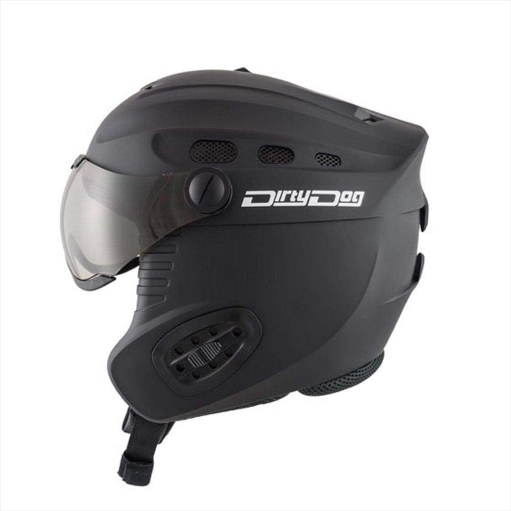 Dirty Dog Apache Removable Visor Ski Snowboard Helmet Matte Black Extra Large