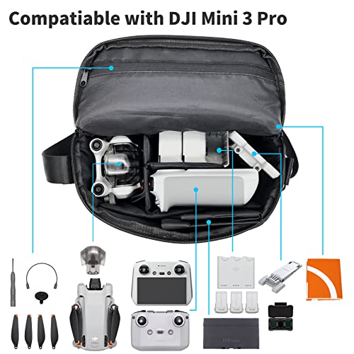 FPVtosky Waterproof DJI Mini 3 Pro/ Mini 2 Bag, Portable Shoulder Bag