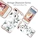 iPhone 7 Plus Case, Imikoko iPhone 8 Plus Marble Case Hybrid Protective with Hard PC Plastic Slim Cute Case Cover for iPhone 7/8 Plus