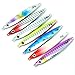 Aorace 7pcs/lot Small Shore Cast Iron Metal Glow Lures Bait Iron Jigs Saltwater Road Sub Slow Lure Fishing Jigjing