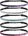 Hipsy Women's Headband Adjustable Glitter 5pk Purple, Silver, Seafoam, Gunmetal, Pink