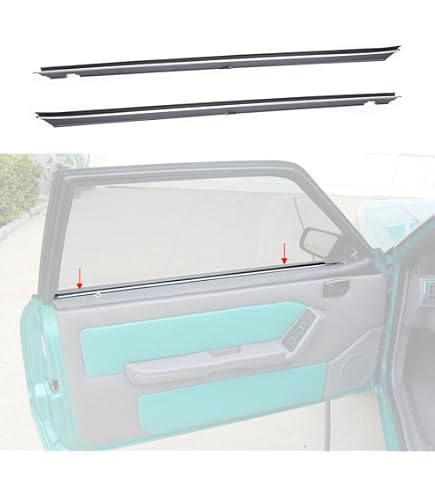 Driver Side Front Door Belt Molding – Fits 1989-1993 Mustang Convertible – Carpenter Brand