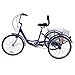 VANELL 24 Inch Tricycle 7 Speed Trike Cruise Bike – Adult 3 Wheeled Bicycle – with Large Size Basket and Tools – Tricycle for Adult Women Men for Shopping Exercise Recreation (Blue)thumb 1
