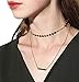 Geerier Layer Coin Choker Necklace Set Pendant Bar Necklace