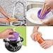 Accdata 6 Piece a-001 Silicone Sponges, Food-Grade Mildew-Free Dishwashing Scrubber for Washing Pot, Pan, Bowl, Fruit and Vegetables