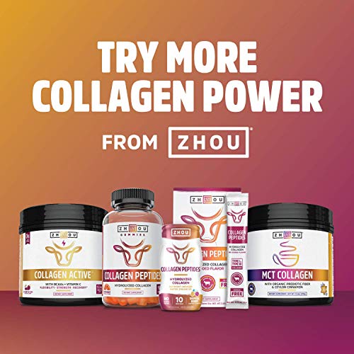 Zhou Collagen Peptides Hydrolyzed Protein Powder Grass Fed, Pasture