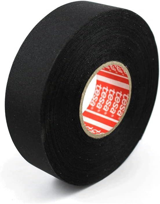 tesa 51036 PET Cloth Wire Harness Tape Flame Retardant 3/4 in x 27.3 yds Black