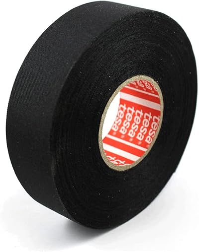 tesa 51036 PET Cloth Wire Harness Tape Flame Retardant 3/4 in x 27.3 yds Black