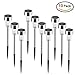 BASEIN Solar Powered Lights Outdoor, Landscape/Pathway Lights Stainless Steel Waterproof Solar Lights for Patio, Lawn, Yard, Walkway - 10 Pack