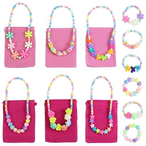 kilofly Princess Party Favor Jewelry Value Pack, Necklace & 