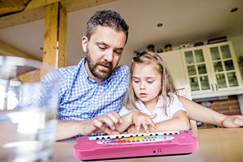 aPerfectLife Kids Piano, 32 Keys Multifunction Electronic Kids Piano Keyboard Musial Instrument Kids Microphone (Pink)