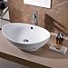 Luxier CS-004 Oval 23 in. Bathroom Ceramic Vessel Sink Art Basin in White