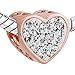 LovelyJewelry Heart Mom Charms Clear Rose Gold Simulated Birthstone Synthetic Crystal Beads For Bracelet