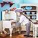 The Queen's Treasures American Vintage Stove & Fridge Wooden Furniture +Kitchen Tool & Food Accessory Play Set for 18 Inch Girl Dolls