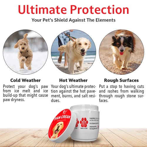 Pet Pull Paw Cream 2 PK Dog Paw Protector for Heat, Cold & Rough