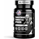 Turkesterone Supplement for Men with Tongkat Ali for Men 200:1 (60 Capsules) - Longjack Supplement 1% Eurycomanone - Apigenin-Ajuga Trukestanica Muscle Builder for Optimized Performance & Workout
