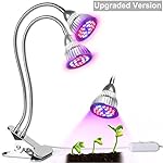 Upgraded Version Dual-lamp Grow Light -Aotson 15W 80LEDs Plant Light Grow Lamp Lights with 360 Degree Flexible Gooseneck for Indoor Plants Hydroponics Greenhouse Gardening Seedlings Potted Plant