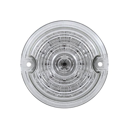 United Pacific 37203 21 LED 3 1/4" Round Harley Davidson Signal Light With 1156 Plug - Red / Clear Lens