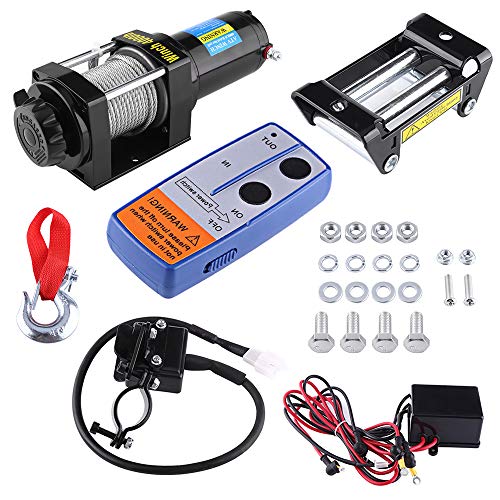 Elektrische Seilwinde 12 V 4000 Lbs Seilwinde elektrische Seilwinde mit Fernbedienung für Anhänger, Auto, LKW, Boot