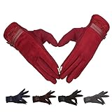 DEESEE(TM) 1Pair Women Winter Warm Touch Screen Riding Drove Gloves Mittens manoplas