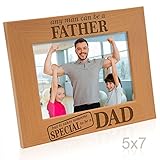 Kate Posh - Any man can be a Father, but it takes someone special to be a Dad - Engraved Natural Wood Picture Frame - Father's Day Gifts, Father of the Groom, Father of the Bride (5x7 Horizontal)