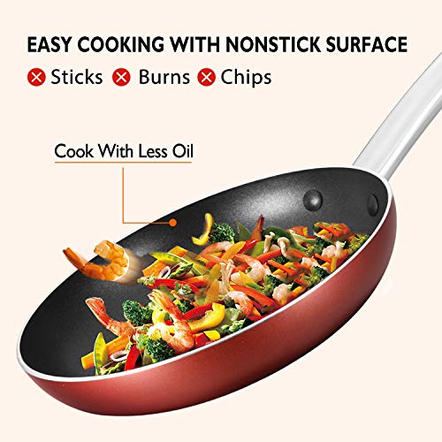 COOKER KING Nonstick Cookware Set, 8Piece Nonstick Pots and Pans Set