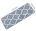 Homcomoda Microfiber Bathroom Shower Rug Geometric Bath Mats Washable Kitchen Floor Mats-17.72 by 47.24 Inch (Grey)