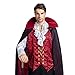 Spooktacular Creations Renaissance Medieval Scary Vampire Deluxe Halloween Costume for Men Role-Playing Sins Cosplay (X-Large) Red