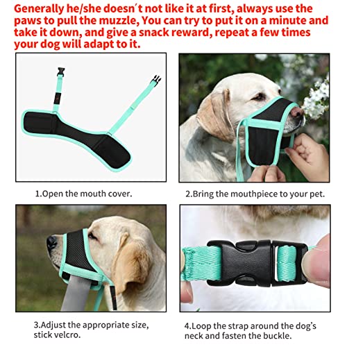 Dog Muzzle, Soft Mesh Breathable Muzzle with Adjustable Straps for