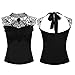 Chen Women Sleeveless Vest Tank Tops Blouse Stand Collar T-Shirt