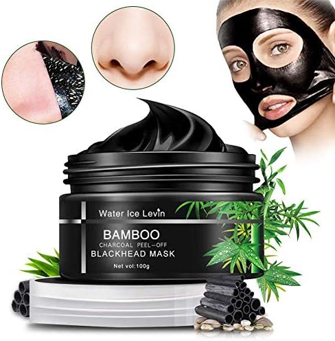 Charcoal Blackhead Mask Deep Skin Clean Peel Off Blackhead Nose Strips Face Mask Blackhead Remover Mask For Women & Men With Mirror Spoon 100g
