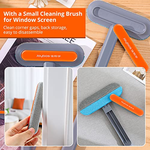 Cleaning Brush for Window Screen, IMHO Screen Cleaner Tool, 2 in 1 Multifunctional Magic Mesh Screen Small Brush with Long Handle for Patio, Door, Porch Screen, Portable, Extendable