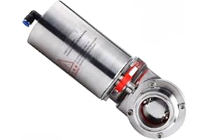 Valves, 19-108mm Pipe 1.5" 2" -4" Tri Clamp 304 316L Stainless Steel Sanitary Butterfly Valve with Pneumatic Actuator for Hom