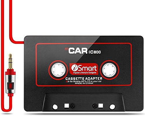 Universal Car Cassette Player Adapter with 3.5mm Male Jack Plug Adapter for iPod, iPad, iPhone, MP3, Mobil Device, Black