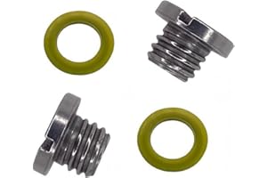 Marinepro 2Pcs Marine Lower Unit Oil Drain Plug, Lower Drain Plugs Screw and Gaskets for Mercury 40 50 60 70 75 90 115HP Mercruiser Bravo Alpha1Gen 2 10-79953Q2 10-79953A2 18-2244