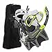 U.S. Divers Youth Flare Junior Silicone Snorkeling Set, Neon Black, Large (3-6)