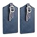 Mont Swiss Genuine Leather Luggage Bag Tags 2 Pieces Set in 2 Colors