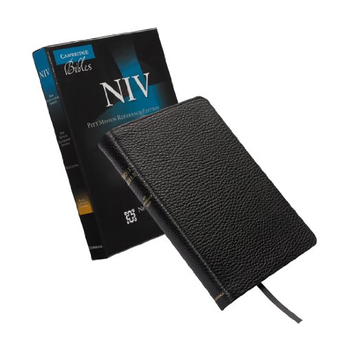 NIV Pitt Minion Reference Edition, Black Calfsplit Leather, Red Letter Text: NI444:XR