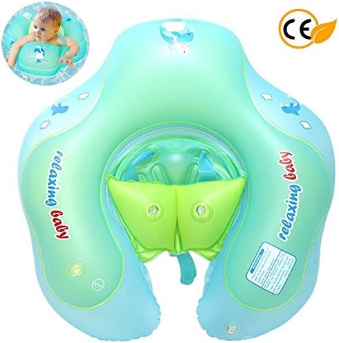Baby Swimming Float , Baby Inflatable Swimming Float Ring Kids Swim Ring U-shape Underarm Waist Swimming Floats for Bathtub / Swimming Pool Water Play, 6-30 Months (Large)