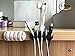 Self-Adhesive Desk Cable Organizer, Computer Cable Clips, Wire Holder, Desktop USB Cord Management System, 5-Channel x 4 + Single Channel x 4, Pack of 8, Black
