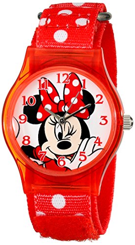 Disney Kids' W001694 Minnie Mouse Analog Display Analog Quartz Red Watch Disney Kids' W001694 Minnie Mouse Analog Display Analog Quartz Red Watch