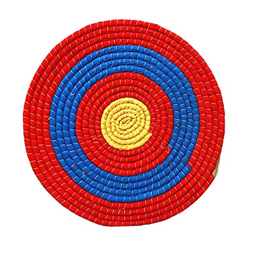 dostyle Traditional Solid Straw Round Archery Target Shooting Bow Coloured Rope Target Face Three Layer for Shooting Practice