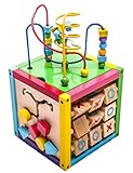 6-in-1 Play Cube Activity Center - Wood, 8