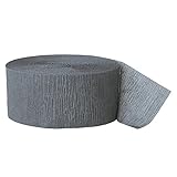 81ft Gray Crepe Paper Streamers