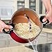Red Copper Better Pasta Pot + Veggetti by BulbHead, Locking Handles and Straining Lid